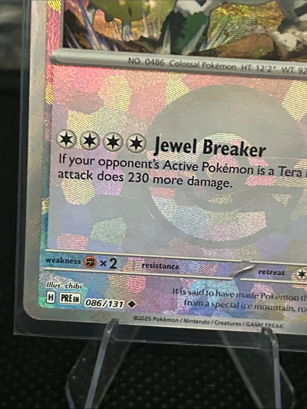 Pokemon Regigigas Pokeball 086/131‎ Holo from Prismatic Evolutions M/NM